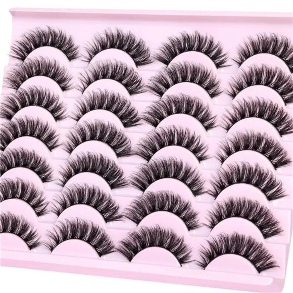 False Eyelashes Russian Strip Lashes Cat Eye Lashes Volume False Lashes D-Curly - Picture 6 of 7